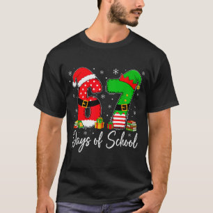 Camiseta Felizes 67 Dias De Escola Seis Sete 67 Natal San