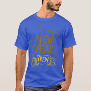 Camiseta Felizes anos novos Feriados de Vintagem Cute Celeb