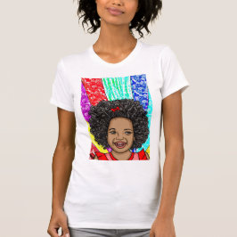 Camiseta Felizes Curvas | Arte Digital | Moça Afro-American