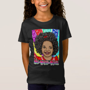 Camiseta Felizes Curvas   Arte Digital   Moça Afro-American