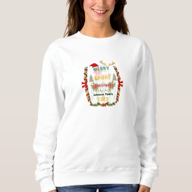 Camiseta Felizes de Natal e Mulheres Modernas Brilhantes (Frente)