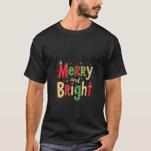 Camiseta Felizes E Luzes De Natal Brilhantes