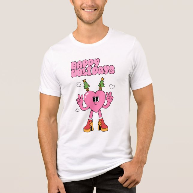 Camiseta Felizes Feriados - Coração das Festas (Frente)