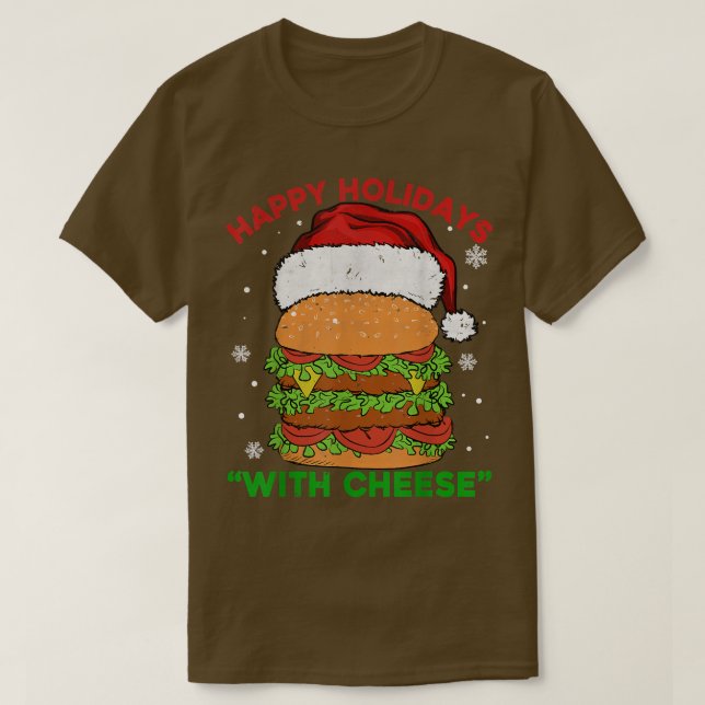Camiseta Felizes Feriados de Natal Engraçado com Chee (Frente do Design)