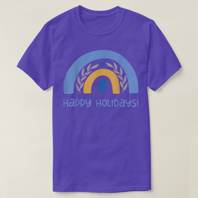 Camiseta Felizes Feriados Hanukkah (Frente do Design)
