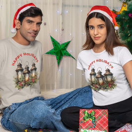 Camiseta Felizes Feriados Lanterna de inverno