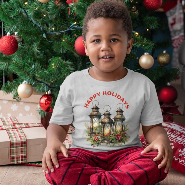 Camiseta Felizes Feriados Lanterna de inverno (Criador carregado)