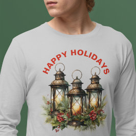 Camiseta Felizes Feriados Lanterna de inverno