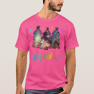 Camiseta Felizes Feriados NASA Nebulas - Estrelas Coloridas