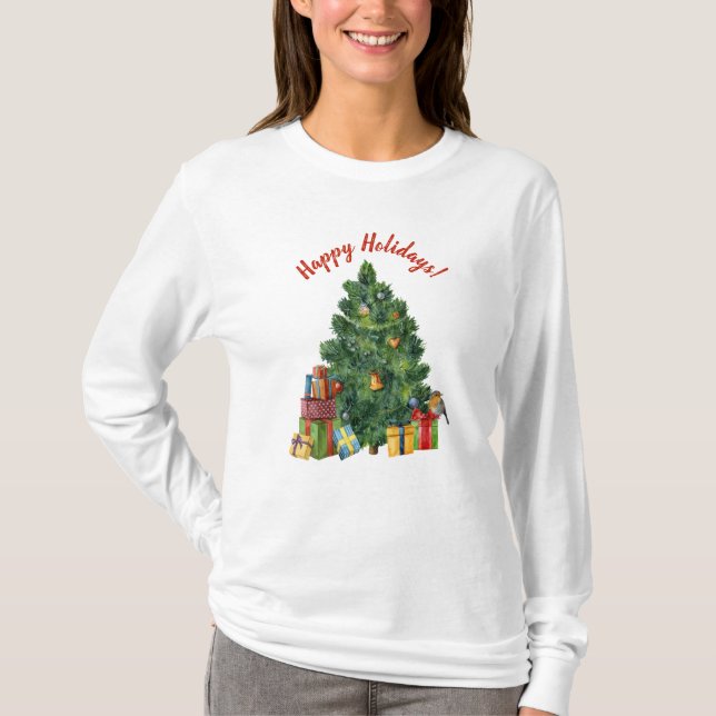 Camiseta Felizes Férias - Árvore de Natal (Frente)