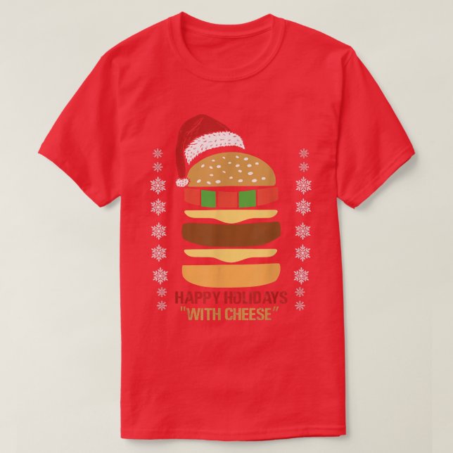 Camiseta Felizes Férias Com Cheije Santa Hat Che De Natal (Frente do Design)