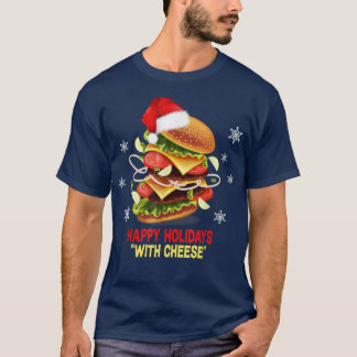 Camiseta Felizes Férias com o Cheiese Christmascheeseburger
