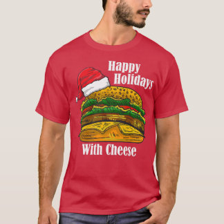 Camiseta Felizes Férias Com Queijo De Natal De Queijo