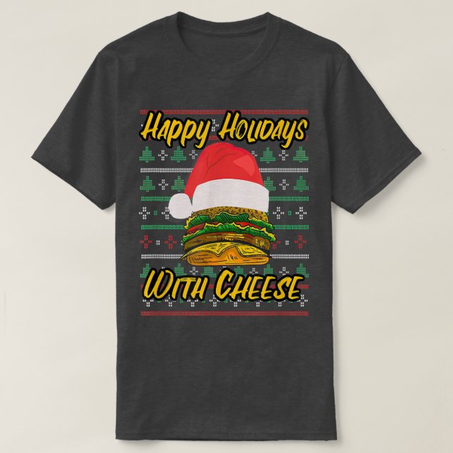 Camiseta Felizes Férias Com Queijo De Natal Feio (Frente do Design)