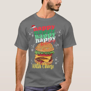 Camiseta Felizes Férias Com Queijo De Natal Rápido Che