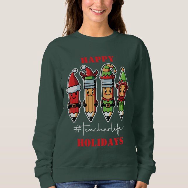 Camiseta Felizes Festas Vida de Professor (Frente)