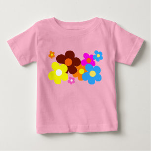 Camiseta Felizes Flores Pastel Rosa