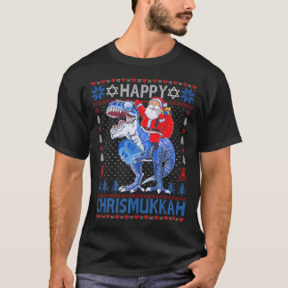 Camiseta Felizes Papais noeis de Natal Chrismukkah Hanukkah