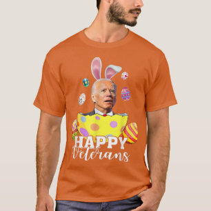 Camiseta Felizes Veteranos Engraçado Joe Biden Páscoa Feria
