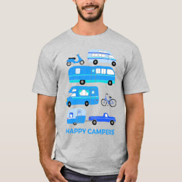 Camiseta FELIZMENTE CAMPERS Vintage Retro Trailer RV Vanlif