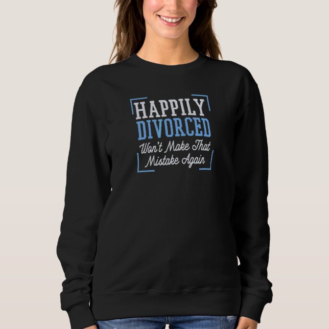 Camiseta Felizmente Divorciado não cometerá esse erro novam (Frente)