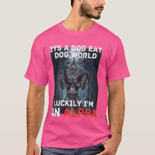 Camiseta Felizmente sou um Lobo Lobisomem Alfa Engraçado
