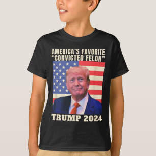 Camiseta Felon Americano condenado favorito em 2024