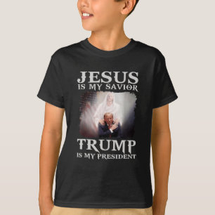 Camiseta Felon Jesus é meu salvador Trump é meu pré