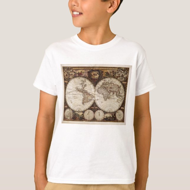 Camiseta Felpudo Express® Old Map nº 4 Kid (Frente)