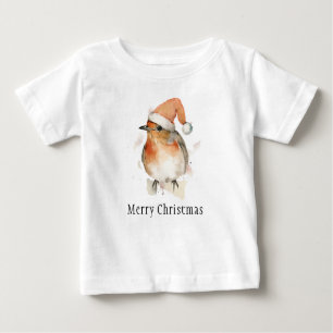 Camiseta Felry Christmas Winter Robin Bird Willife Na moda