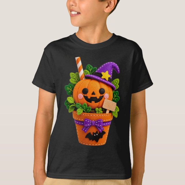 Camiseta Feltro de Halloween  (Frente)