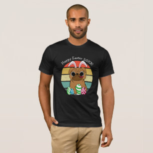 Camiseta Felz pascoa - Almôndegas, ouvidos e ovos colorido