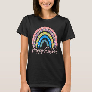 Camiseta Felz pascoa Arco-Íris Cotovelo Coelho Páscoa Cotov
