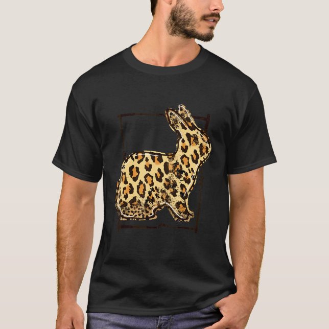 Camiseta Felz pascoa Bonito de Páscoa Leopardo (Frente)