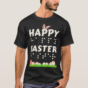 Camiseta Felz pascoa Braille Cega Visualmente Imparada