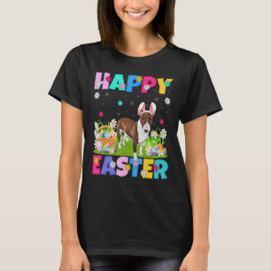 Camiseta Felz pascoa Bunny Bull Terrier Dog Páscoa domingo