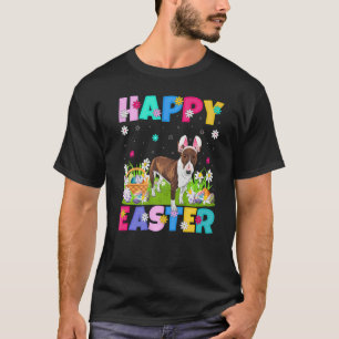 Camiseta Felz pascoa Bunny Bull Terrier Dog Páscoa domingo