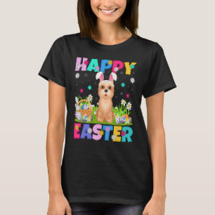 Camiseta Felz pascoa Bunny Cairn Terrier Dog Páscoa domingo