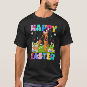 Camiseta Felz pascoa Bunny Cairn Terrier Dog Páscoa domingo
