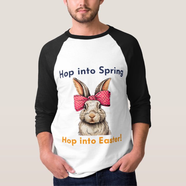 Camiseta Felz pascoa Bunny, Dia da Páscoa (Frente)