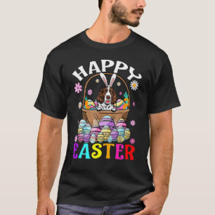 Camiseta Felz pascoa Bunny Eg Inglês Springer Spaniel