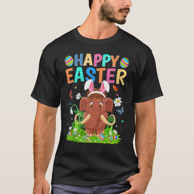 Camiseta Felz pascoa Bunny Egg Funny Wooly Páscoa domingo (Frente)
