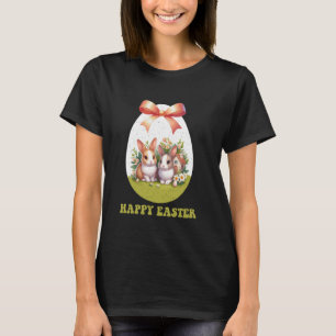 Camiseta Felz pascoa Bunny Egg Hunt Sunday Christian Hold