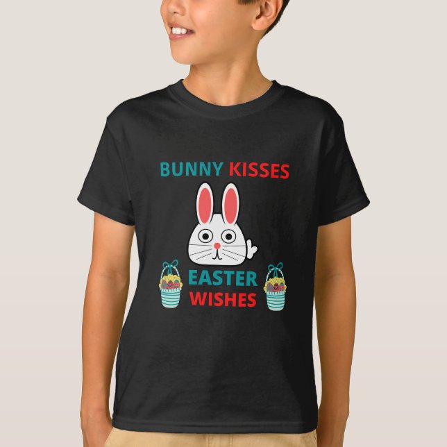 Camiseta Felz pascoa Bunny Kisses E Desejos (Frente)