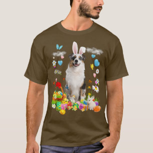 Camiseta Felz pascoa Cachorro Coelho Cachorro Australiano E