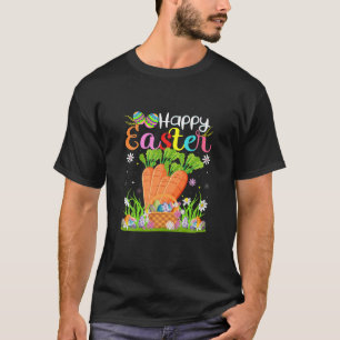Camiseta Felz pascoa Carrot Bunny Caçando Engraçado