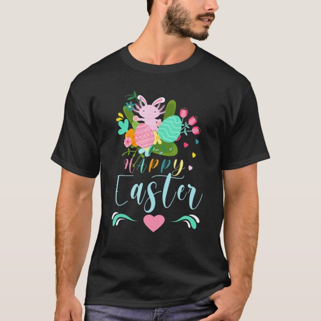 Camiseta Felz pascoa Coelhinha Axolotl Ovos Maquineiros Cut (Frente)