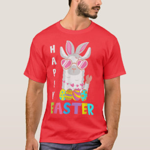 Camiseta Felz pascoa Coelhinha Mulher Llama Dia da Páscoa O