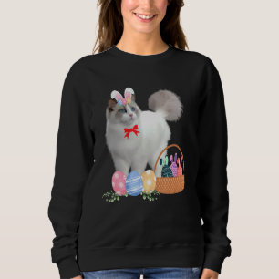 Camiseta Felz pascoa Coelhinho De Gato Com Coelhinho De Gat