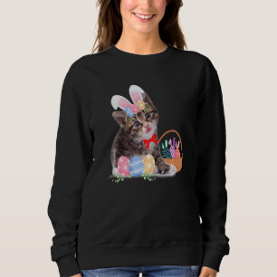 Camiseta Felz pascoa Coelhinho De Gato Com Coelhinho De Gat